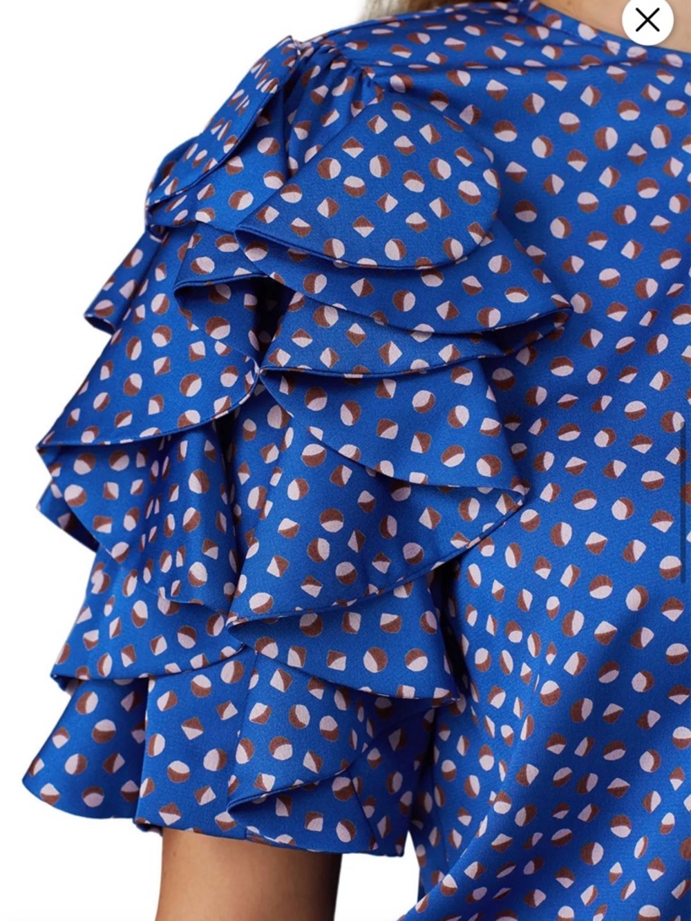 Kate Spade New York Geo Dot satin blouse size small - Picture 4 of 8